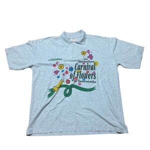 Carnival of Flowers Toowoomba Australia Vintage XXL Gray‎ Polo Shirt